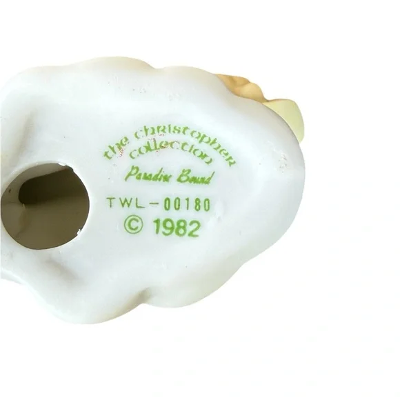 Vintage Lefton Christopher Collection Paradise Bound Angel Moon Figurine - Picture 4 of 5